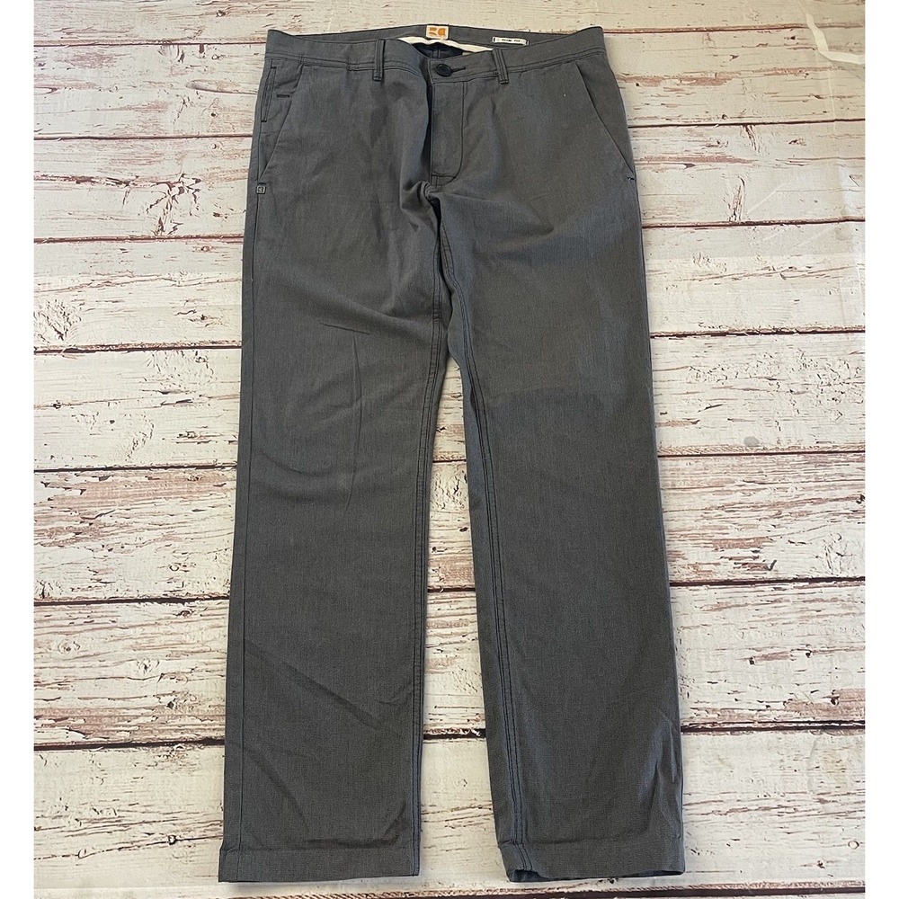 Hugo Boss Orange Label Men's Regular Fit Gray Chino Trousers Size 36R Inseam 32"